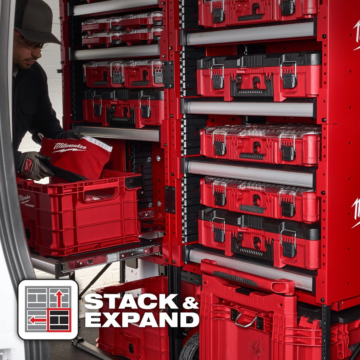 Milwaukee 48-21-8000 PACKOUT Rack Modular Storage System - 10