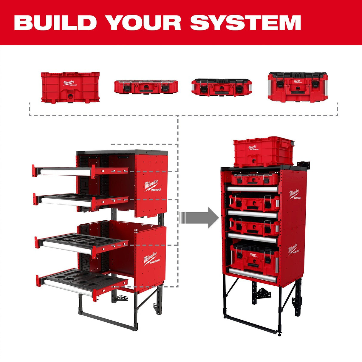 Milwaukee 48-21-8000 PACKOUT Rack Modular Storage System - 12