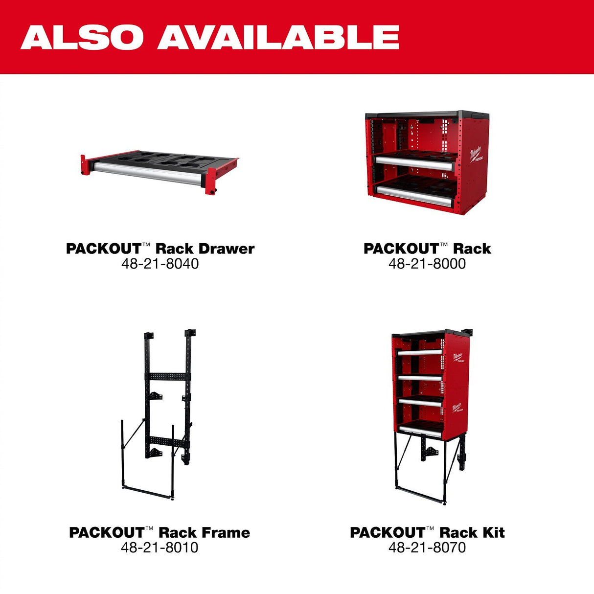 Milwaukee 48-21-8040 PACKOUT Rack Drawer for Modular Storage System - 11