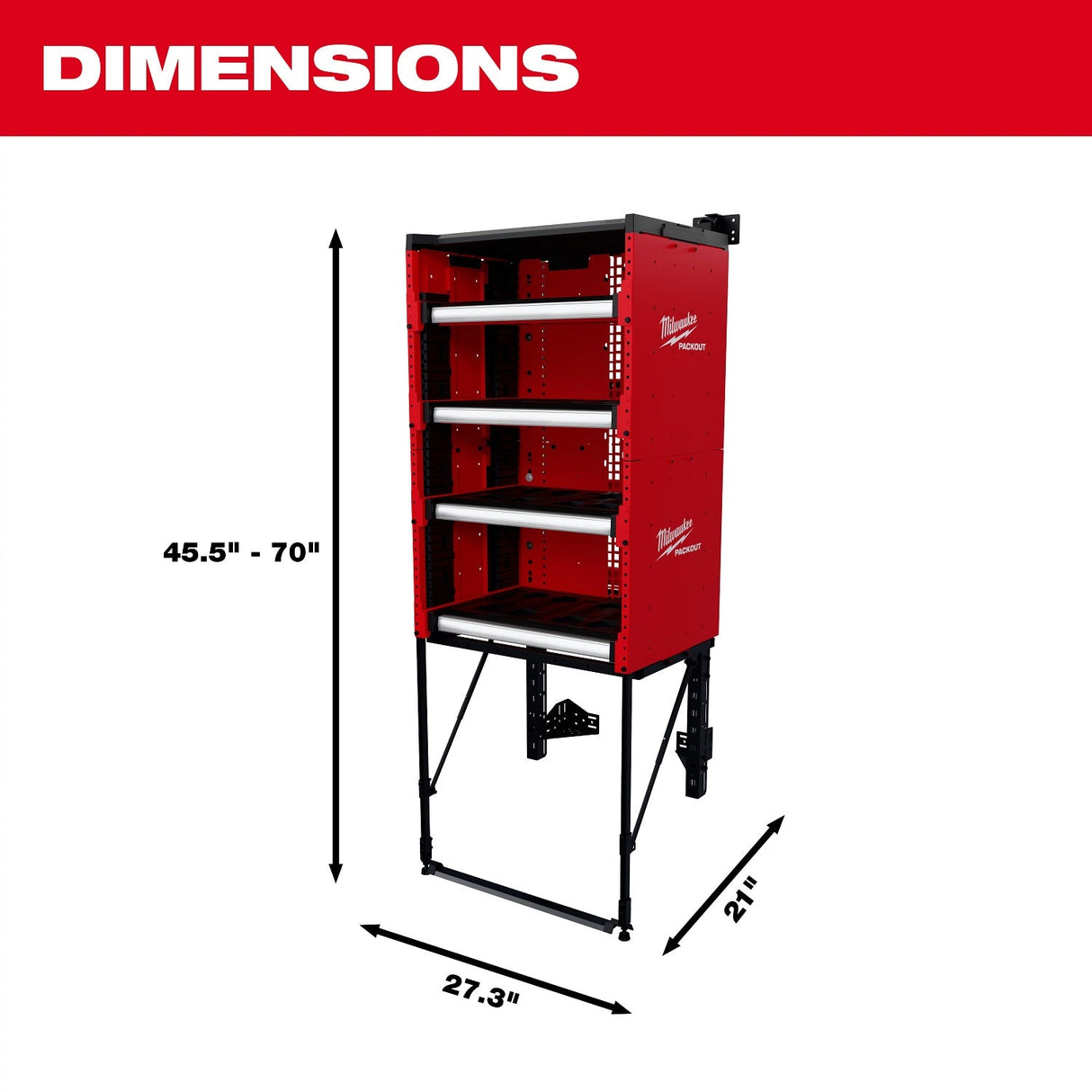 Milwaukee 48-21-8070 PACKOUT Rack Kit for Modular Storage System - 5