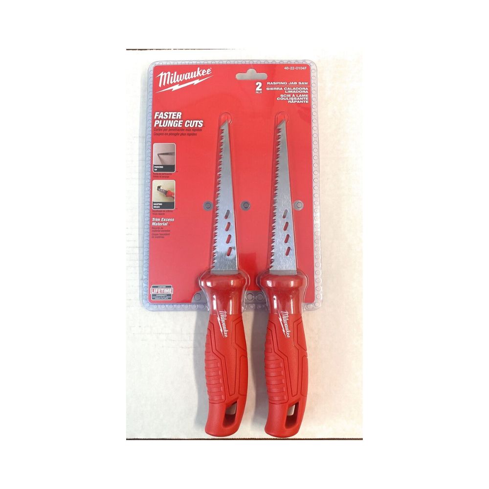 Milwaukee 48-22-0104F Rasping Jab Saw with 6 in. Drywall Blade (2-Pack) - 2