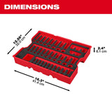 Milwaukee 48-22-0151 SAE 1/4" 3/8" 1/2" Drive Socket Set with Tray for PACKOUT Drawers (65 Piece) - 4