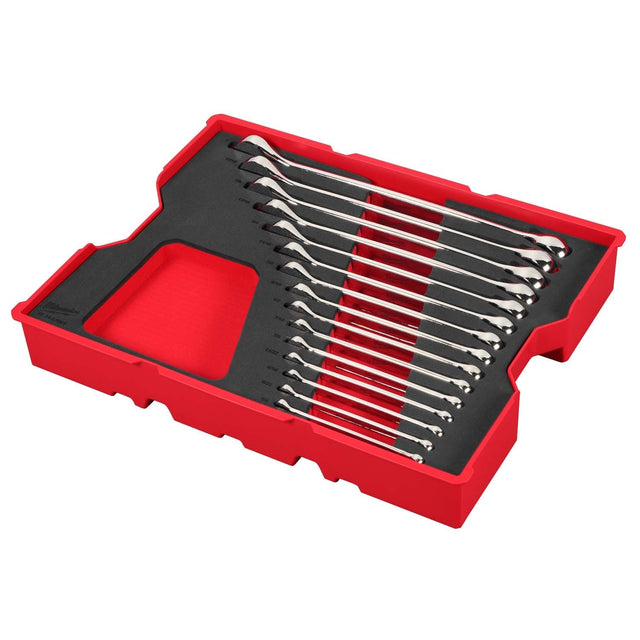 Milwaukee 48-22-0155 15pc. SAE Combination Wrench Set with Tray for PACKOUT Drawers