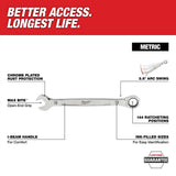 Milwaukee 48-22-0156 15pc. Metric Ratcheting Combination Wrench Set with Tray for PACKOUT Drawers - 2