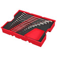 Milwaukee 48-22-0157 15pc. SAE Ratcheting Combination Wrench Set with Tray for PACKOUT Drawers