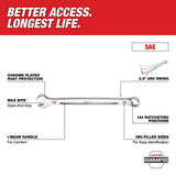 Milwaukee 48-22-0157 15pc. SAE Ratcheting Combination Wrench Set with Tray for PACKOUT Drawers - 2