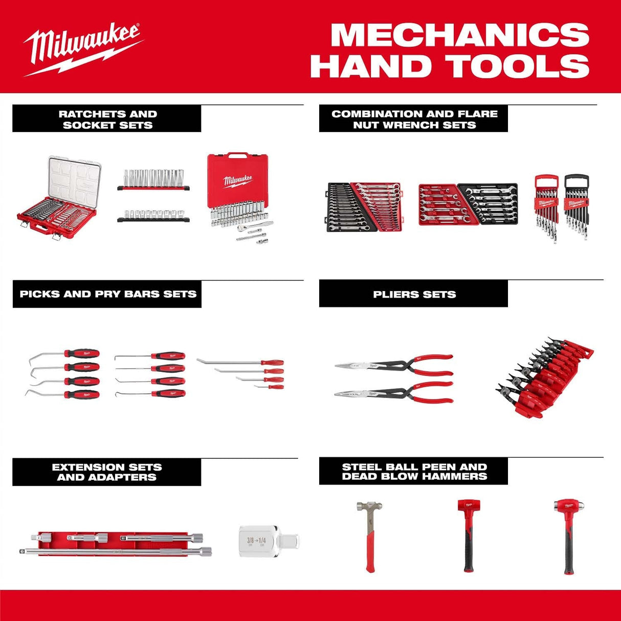 Milwaukee 48-22-0157 15pc. SAE Ratcheting Combination Wrench Set with Tray for PACKOUT Drawers - 7