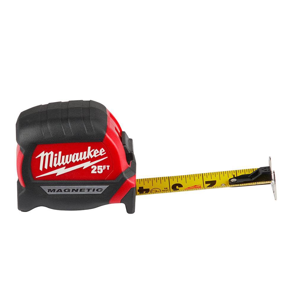 Milwaukee 48-22-0325G 25' Compact Wide Blade Magnetic Tape 2-Pack - 4