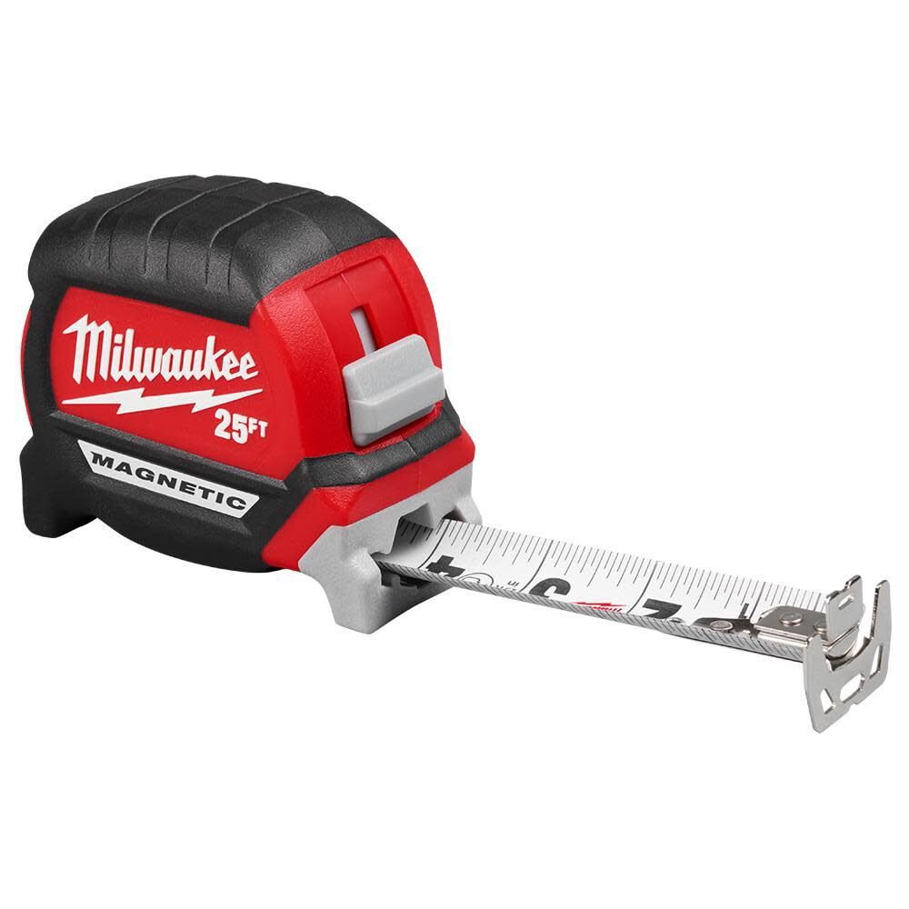 Milwaukee 48-22-0327 25ft Electrician's Compact Wide Blade Magnetic Tape Measure - 3