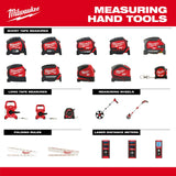 Milwaukee 48-22-0428 25" Compact Wide Blade Magnetic Tape Measure w/ Rechargeable 100 Lumen LED Light - 12