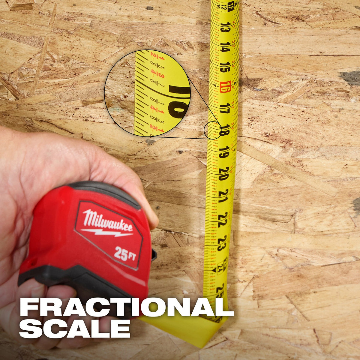 Milwaukee 48-22-0812 12' Tape Measure with Fractional Scale and Impact-Resistant Body - 3