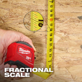 Milwaukee 48-22-0825 25' Tape Measure with Fractional Scale and 11' Reach - 3