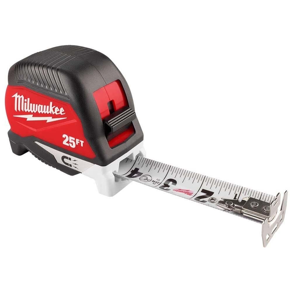 Milwaukee 48-22-1027M 25' Electrician's Compact Wide Blade Magnetic Tape Measure