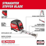 Milwaukee 48-22-1027M 25' Electrician's Compact Wide Blade Magnetic Tape Measure - 2