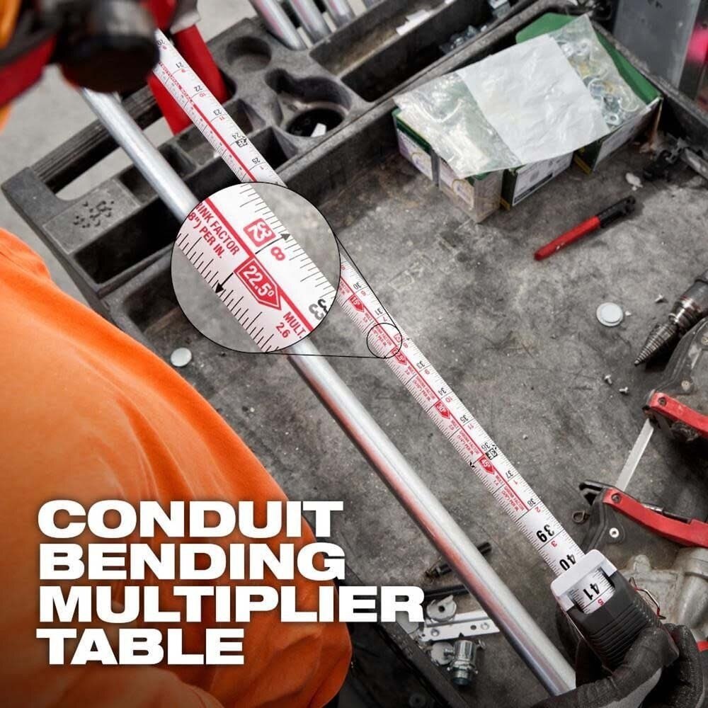 Milwaukee 48-22-1027M 25' Electrician's Compact Wide Blade Magnetic Tape Measure - 6