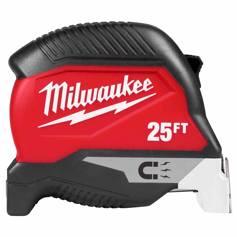 Milwaukee 48-22-1027M 25' Electrician's Compact Wide Blade Magnetic Tape Measure - 8