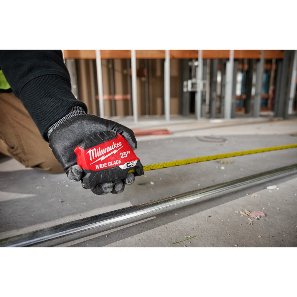 Milwaukee 48-22-1225M 25' Wide Blade Magnetic Tape Measure - 5