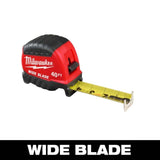 Milwaukee 48-22-1240 40 ft. Wide Blade Tape Measure with 18 ft Reach and 15 ft Standout (1 Pack) - 2