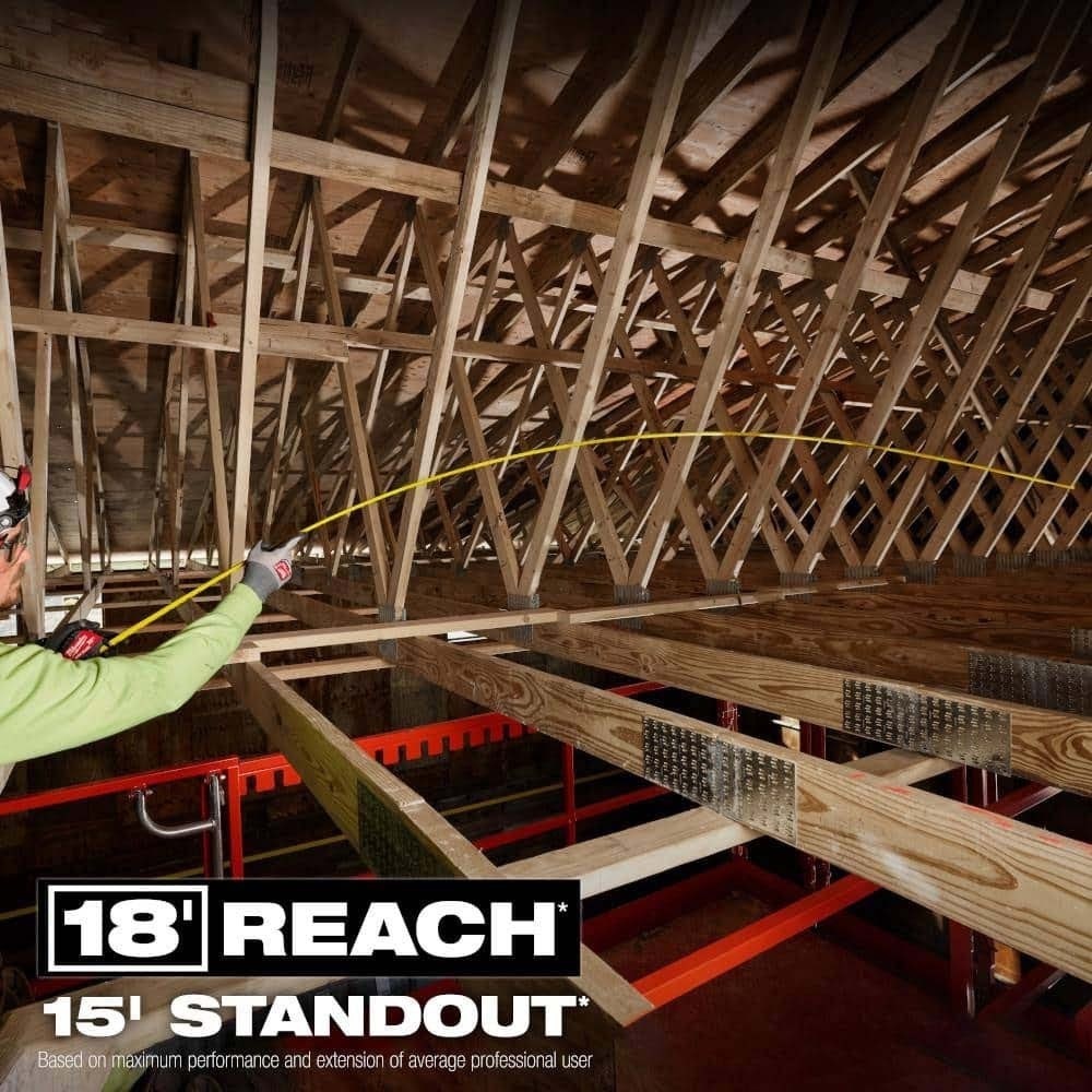 Milwaukee 48-22-1240 40 ft. Wide Blade Tape Measure with 18 ft Reach and 15 ft Standout (1 Pack) - 7