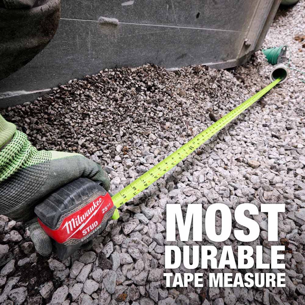 Milwaukee 48-22-1425E 25ft STUD Tape Measure with Engineer's Scale - 3