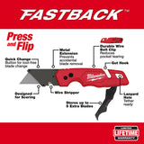 Milwaukee 48-22-1502 FASTBACK Folding Utility Knife w/ Blade Storage - 4