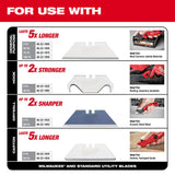 Milwaukee 48-22-1502 FASTBACK Folding Utility Knife w/ Blade Storage - 5