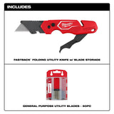 Milwaukee 48-22-1604 FASTBACK Folding Utility Knife Set with General Purpose Utility Blades (50 Pack) - 2