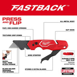 Milwaukee 48-22-1604 FASTBACK Folding Utility Knife Set with General Purpose Utility Blades (50 Pack) - 3
