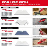 Milwaukee 48-22-1604 FASTBACK Folding Utility Knife Set with General Purpose Utility Blades (50 Pack) - 6