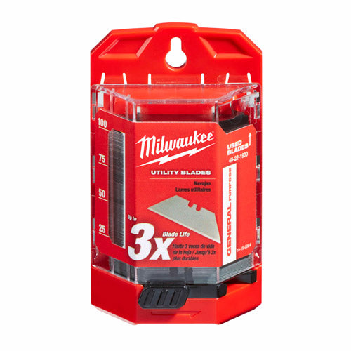 Milwaukee 48-22-1900 100 PC General Purpose Utility Blades w/ Dispenser - 2