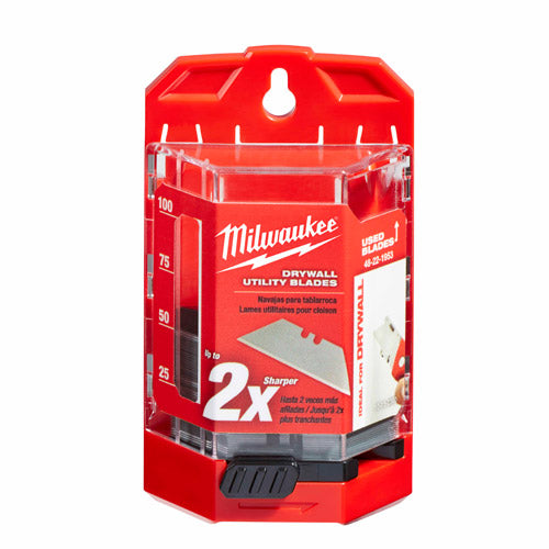 Milwaukee 48-22-1953 50 PC Drywall Utility Knife Blades w/ Dispenser - 2