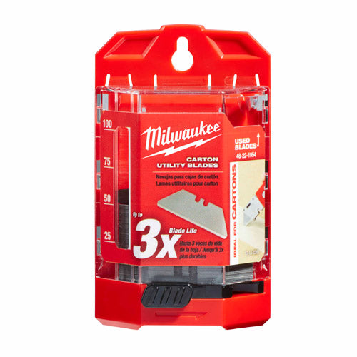 Milwaukee 48-22-1954 50 PC Carton Utility Knife Blades w/ Dispenser - 4