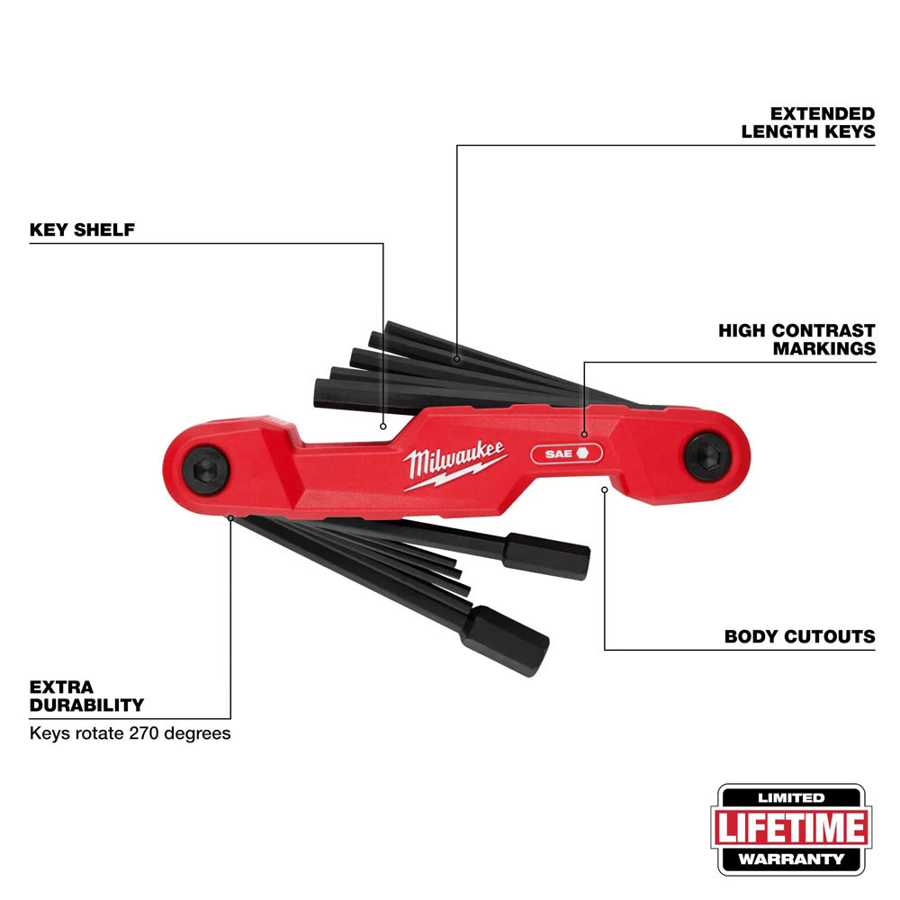 Milwaukee 48-22-2180 11-Key Electrician's Folding Hex Key Set - SAE - 2