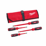 Milwaukee 48-22-2204 4PC 1000V Insulated Screwdriver Set w/ Roll Pouch - 2