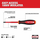 Milwaukee 48-22-2206 6pc 1000V Insulated Slim Tip Screwdriver Set - 2