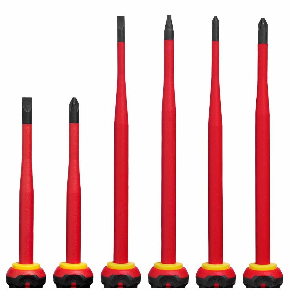 Milwaukee 48-22-2206 6pc 1000V Insulated Slim Tip Screwdriver Set - 3