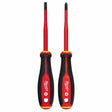 Milwaukee 48-22-2207 2pc 1000V Insulated Slim Tip Screwdriver Set