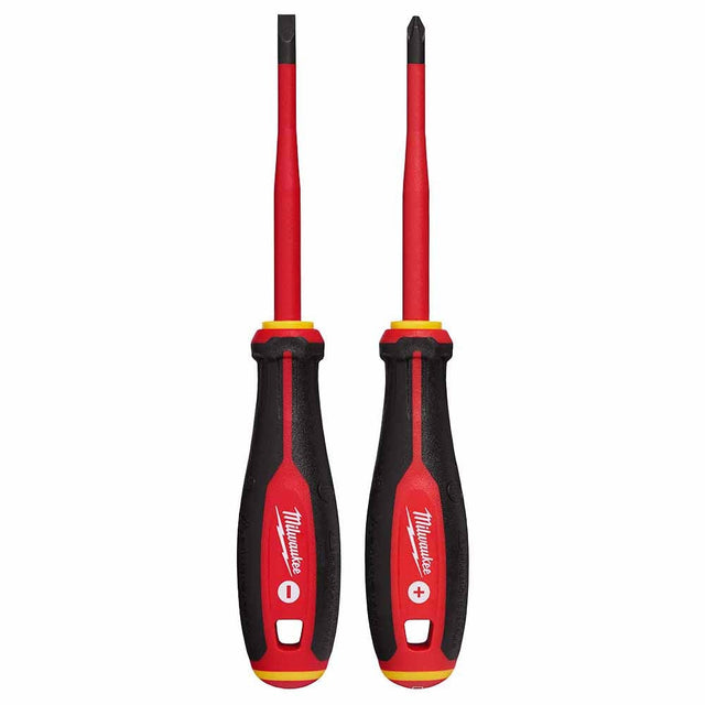 Milwaukee 48-22-2207 2pc 1000V Insulated Slim Tip Screwdriver Set