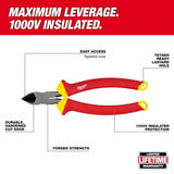 Milwaukee 48-22-2208 1000V Insulated 8" Diagonal Cutting Pliers - 2