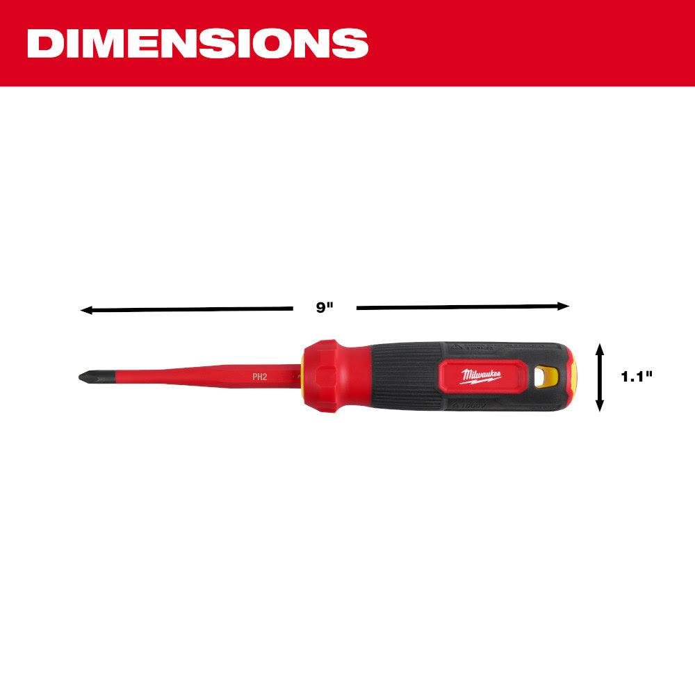 Milwaukee 48-22-2216 4-in-1 1000V Insulated Slim Tip Multi-Bit Screwdriver - 3