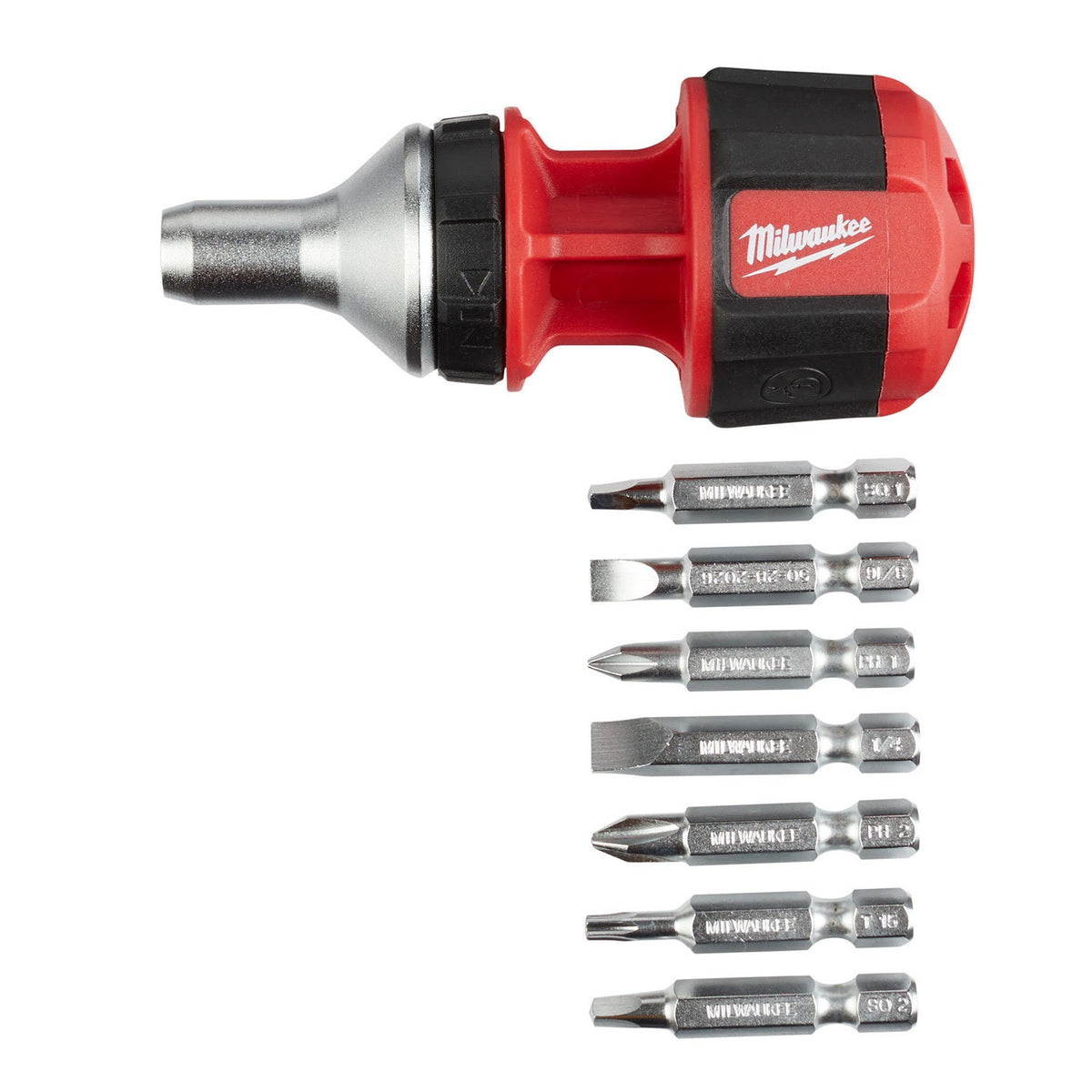 Milwaukee 48-22-2330 8-in-1 Compact Ratcheting Multi-bit Driver