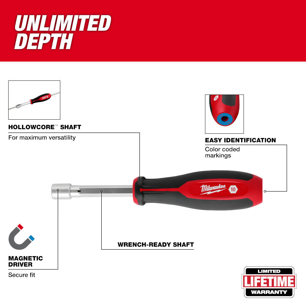 Milwaukee 48-22-2561 5mm HollowCore Magnetic Nut Driver - 3