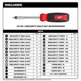 Milwaukee 48-22-2911 27-in-1 Security Multi-Bit Screwdriver - 4