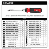 Milwaukee 48-22-2912 27-in-1 Ratcheting Security Multi-Bit Screwdriver - 2