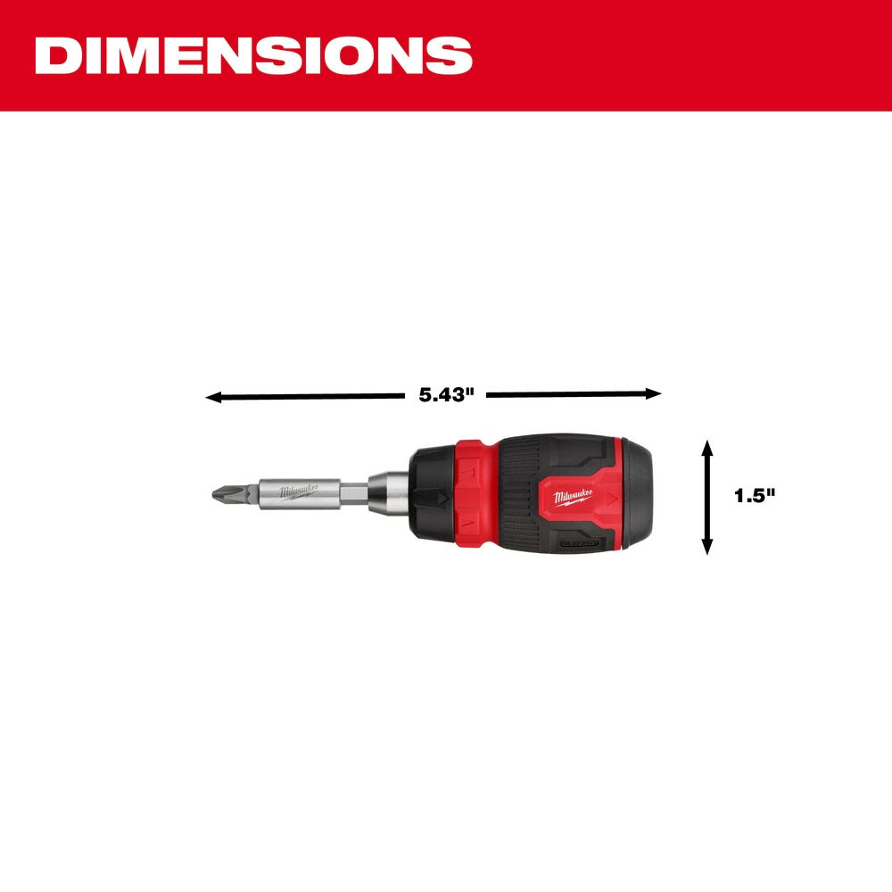 Milwaukee 48-22-2913 8-in-1 Ratcheting Compact Multi-Bit Screwdriver - 3