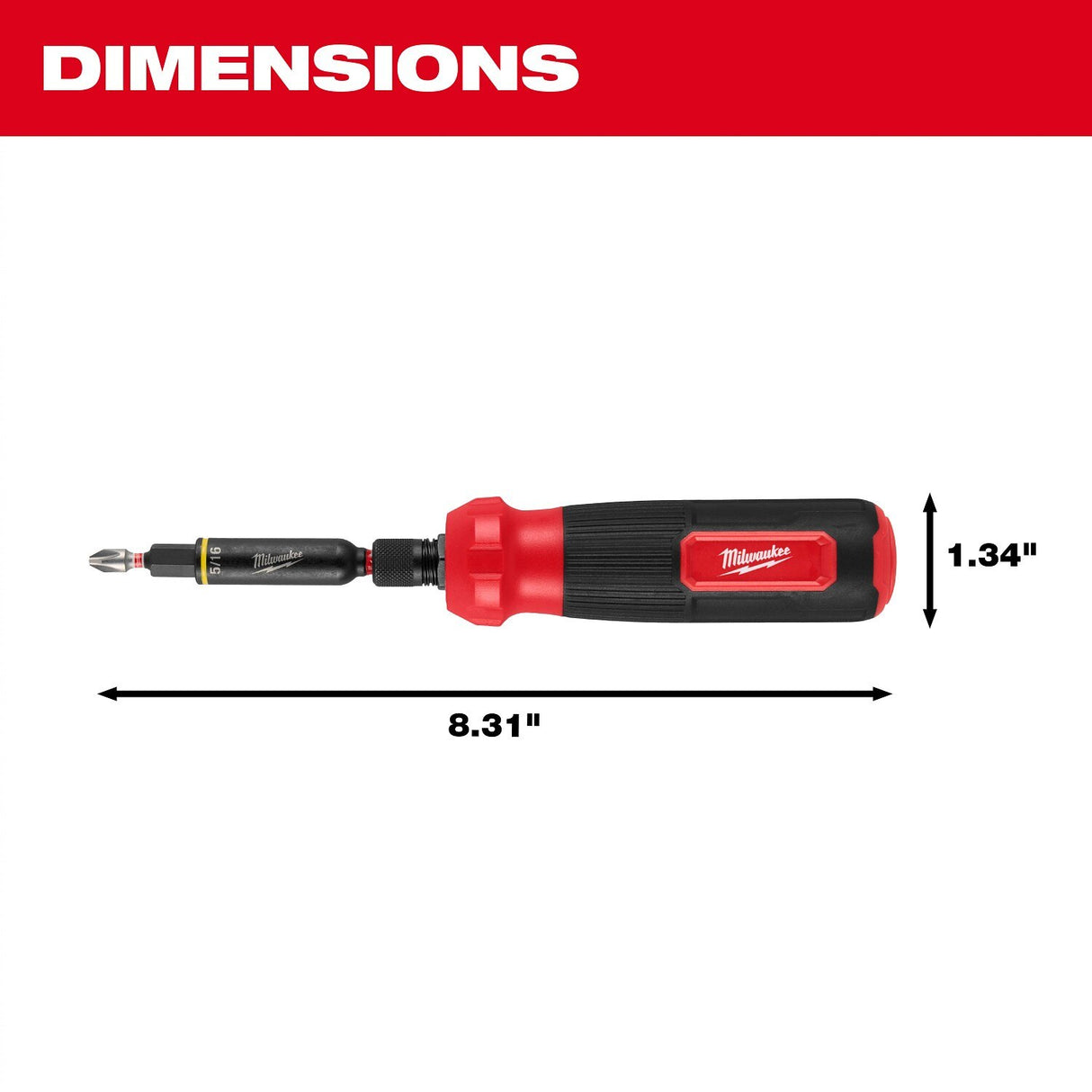 Milwaukee 48-22-2922 8-in-1 Multi-Bit and Nut Driver with Shockwave Impact Duty Bits and Nut Drivers - 4