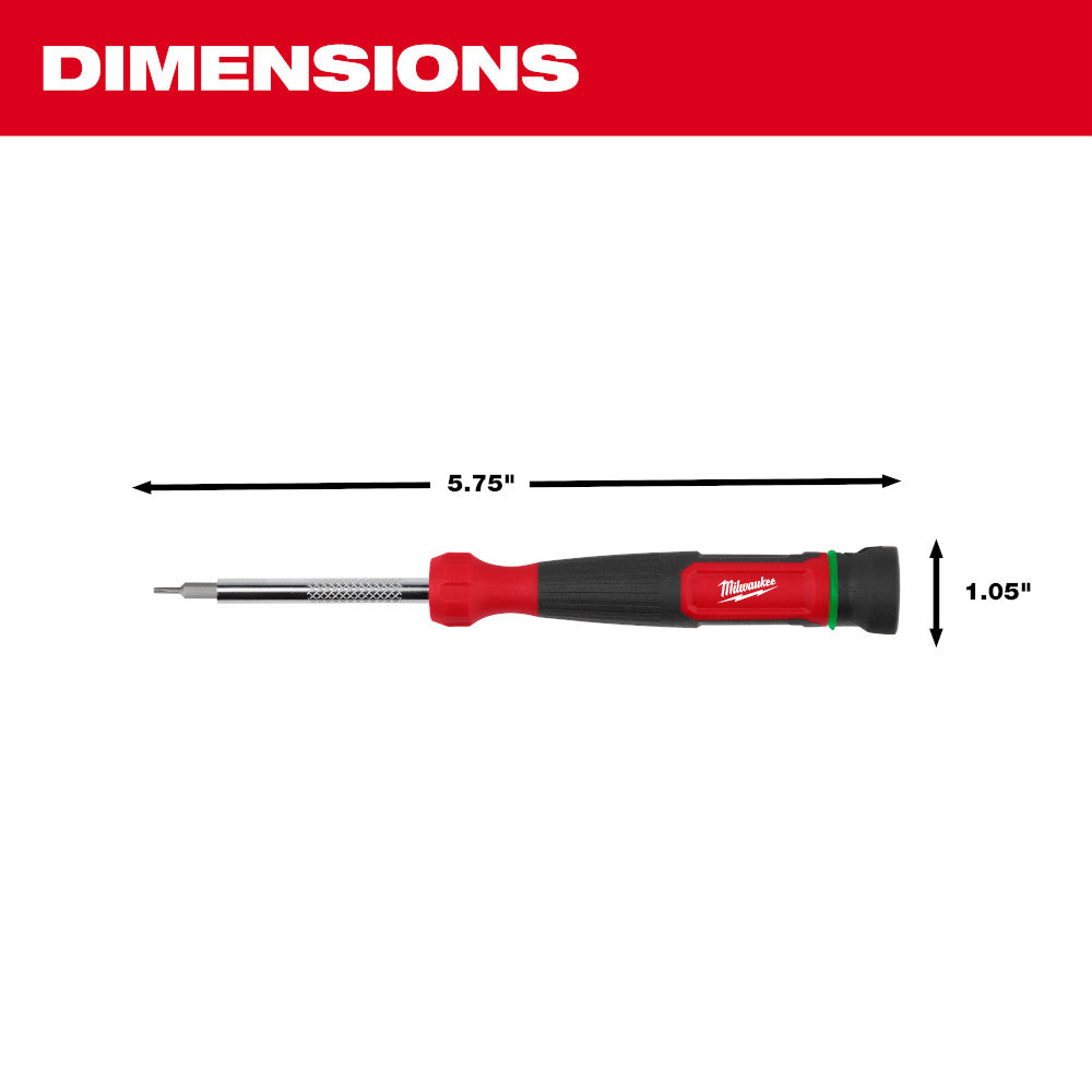 Milwaukee 48-22-2931 4-in-1 TORX Security Precision Multi-Bit Screwdriver - 6