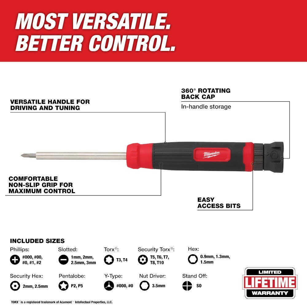 Milwaukee 48-22-2934 27-in-1 Security Precision Multi-Bit Screwdriver - 3