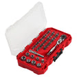 Milwaukee 48-22-2952 1/4" Hex Drive Mini Flex Head Ratchet and Bit Set (44 Piece Set)