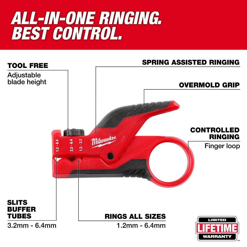 Milwaukee 48-22-3014 Buffer Tube Ringer & Slitter - 2